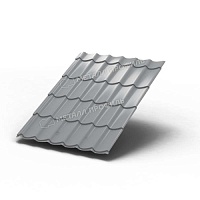 Металлочерепица МП Ламонтерра XL 0,5 мм Norman RAL 7004 (серый)