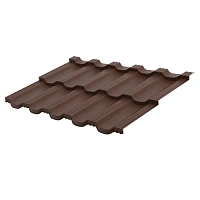 Модульная металлочерепица Aquasystem Гётеборг 0,5 мм Glance Zn 275 (Россия) RAL 8017 (коричневый)