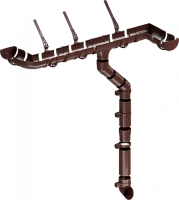 Пластиковый водосток Docke Standart 120/85 Темно-коричневый RAL 8019