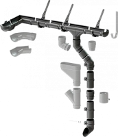 Пластиковый водосток Docke LUX 140/100 Графит RAL 7024