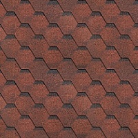 Гибкая черепица однослойная Shinglas ТехноНИКОЛЬ Финская Соната Красный