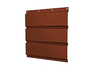 Софит металлический с полной перфорацией Grand Line Satin 140 г/м2 RAL 8004