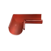Угол желоба внутренний Grand Line 125/90 мм RAL 8004 - терракотовый