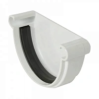 Nicoll (LG25) Заглушка желоба лев. (уплотнителях) 125 мм, Белый