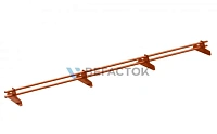 Снегозадержатель трубчатый Vegastok VEGALite 25 (круг) 3 м универсальный RAL 8004