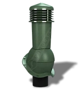 Wirplast Выход вентиляции НЕИЗОЛИРОВАННЫЙ для металлочерепицы D125 мм/H500 мм Зеленый RAL 6020