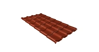 Металлочерепица Grand Line Kamea 0,5 мм GreenCoat Pural BT RR 750 (кирпичный)