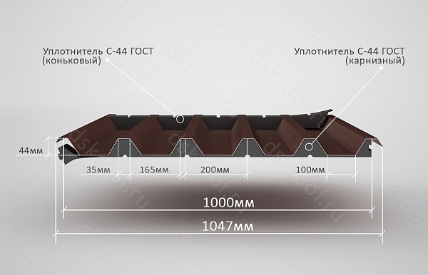 Уплотнитель РуфИзол С-44 ГОСТ (1 м)