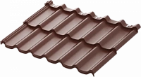 Модульная металлочерепица Aquasystem Стокгольм 0,5 мм Glance Zn 275 (Россия) RAL 8017 (коричневый)