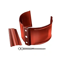 Крепление трубы на кирп. стену Grand Line 125/90 мм RAL 8004 - терракотовый