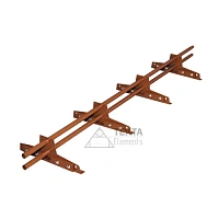 Снегозадержатель трубчатый ТЕКТА d-25 (круг) EURO 3 метра для фальцевой кровли RAL 8004