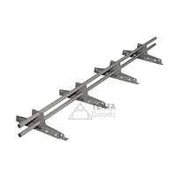 Снегозадержатель трубчатый ТЕКТА d-25 (круг) EURO 3 метра для фальцевой кровли RAL 7004