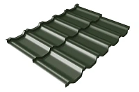 Металлочерепица Grand Line Kvinta Uno 0,5 мм GreenCoat Pural BT RR 11 (т-зелёный)