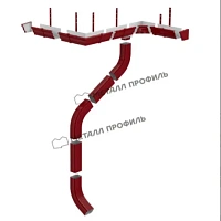 Металлический водосток МП Бюджет 120/86 Полиэстер RAL 3011 (Красный)