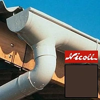 Пластиковый водосток Nicoll LG 33 170/100 Коричневый RAL 8017