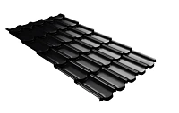 Металлочерепица Grand Line Kvinta plus 3D 0,5 мм Rooftop Matte RAL 9005 (черный)