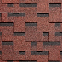 Гибкая черепица однослойная Docke Standart Тетрис Красный