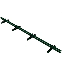 Снегозадержатель трубчатый плоскоовальный BORGE 25х45 мм, NN L-3 м, 4 опоры для металлочерепицы, RAL 6005