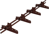 Снегозадержатель трубчатый ТЕКТА d-25 (круг) EURO Next 3 метра универсальный RAL 8017