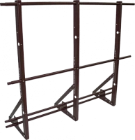 Ограждение кровли со снегозадержателем ТЕКТА H-1200 d-25 (круг) EURO RAL 8019