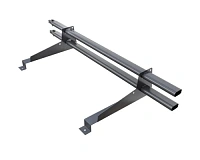 Снегозадержатель трубчатый овальный Русский Рубеж 25х45мм L-1,5 м 2 опоры для металлочерепицы с шагом обрешётки 350 мм RAL 3005