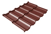 Металлочерепица Grand Line Kvinta Uno 0,5 мм GreenCoat Pural BT RR 29 (красный)