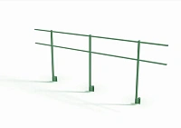 Парапетное ограждение для кровли Эконом 300мм RAL 6005