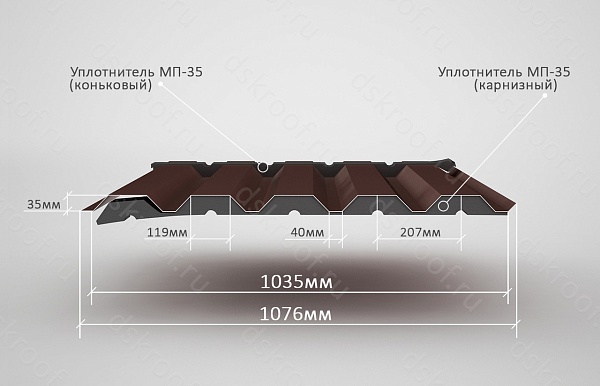 Уплотнитель РуфИзол МП-35 (1 м)