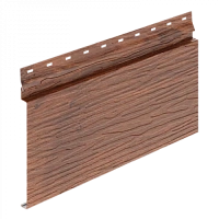 Металлический сайдинг Aquasystem Скандинавский брус Модерн узкий Printech Американский орех (Naive)