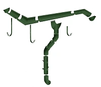 Металлический водосток Foramina МП Престиж 150/100 Пластизол RAL 6005 (Зеленый мох)