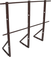 Ограждение кровли ТЕКТА для фальцевой кровли H-1200 d-25 (круг) RAL 8019