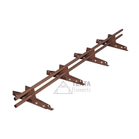 Снегозадержатель трубчатый ТЕКТА d-25 (круг) EURO 3 метра для фальцевой кровли RAL 8017