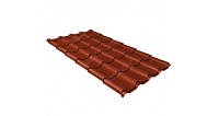 Металлочерепица Grand Line Kamea 0,5 мм Satin RAL 8004 (кирпичный)