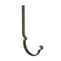 Крюк крепления желоба длинный с комплектом крепления AQUASYSTEM покрытие PURAL, темно-зеленый RR11 D 125/90 мм