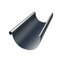 Желоб круглый L=3 м Grand Line 150/100 мм RAL 7024 - серый графит
