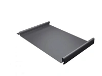 Панель кликфальц Pro Grand Line 0,5 мм Satin с пленкой на замках RAL 7004 (серый)