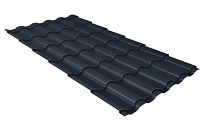 Металлочерепица Grand Line Kredo 0,5 мм Velur 20 RAL 7024 (т-серый)