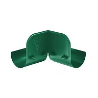 Ограничитель перелива угловой L=0,20м*0,20м AQUASYSTEM покрытие PURAL, зеленый RAL 6005 D 125/90 мм