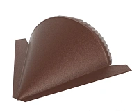 Aquasystem Заглушка конусная R90мм, 0,45 мм Полиэстер (Россия) RAL 8017 (коричневый)