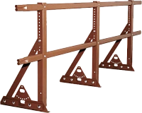 Ограждение кровли ROOFSYSTEMS ELITE для фальцевой кровли H-1200 (овал) RAL 8004