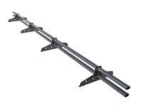 Снегозадержатель трубчатый плоскоовальный Русский рубеж 20х40 мм L-3 м 4 опоры для металлочерепицы RAL 8004