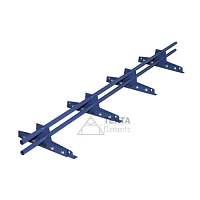 Снегозадержатель трубчатый ТЕКТА d-25 (круг) EURO 3 метра для фальцевой кровли RAL 5005