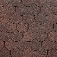Гибкая черепица однослойная Docke Standart Кольчуга Коричневый