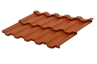 Модульная металлочерепица Aquasystem Гётеборг 0,5 мм GreenCoat Pural Matt BT RR750 MATT (терракотовый)