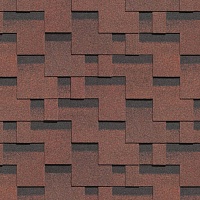 Гибкая черепица однослойная Docke Europa Матрица Красный
