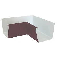 Угол желоба внутренний прямоуг. Vortex 127/102 мм RAL 3005 - красное вино